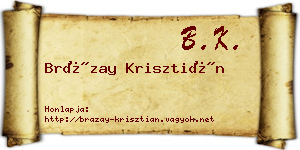 Brázay Krisztián névjegykártya